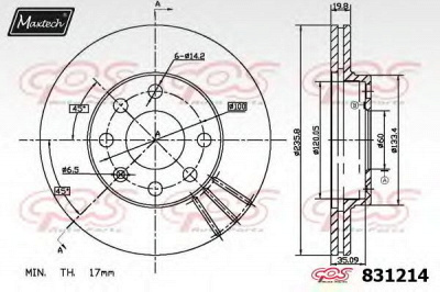 MAXTECH 8312146060 -  Тормозной диск