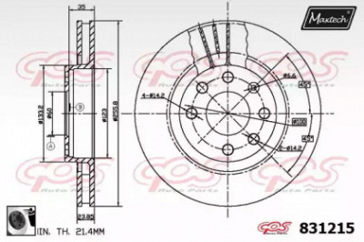 MAXTECH 8312150060 -  Тормозной диск
