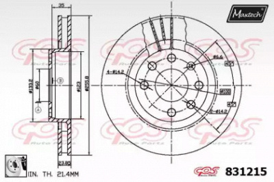 MAXTECH 8312150080 -  Тормозной диск