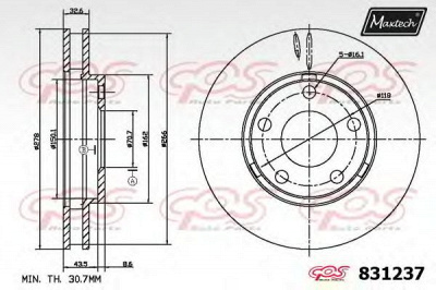 MAXTECH 8312376980 -  Тормозной диск