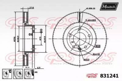 MAXTECH 8312416980 -  Тормозной диск