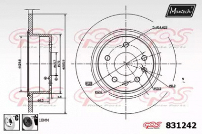 MAXTECH 8312426060 -  Тормозной диск