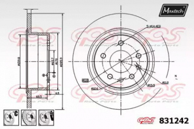 MAXTECH 8312426880 -  Тормозной диск
