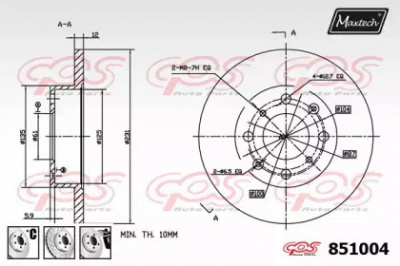 MAXTECH 8510046880 -  Тормозной диск