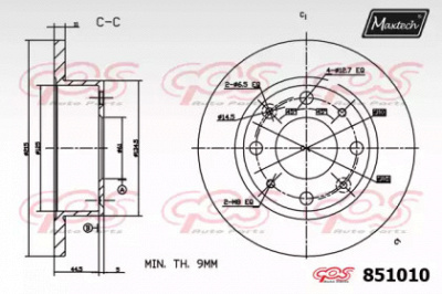 MAXTECH 8510100000 -  Тормозной диск