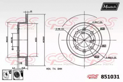 MAXTECH 8510316060 -  Тормозной диск