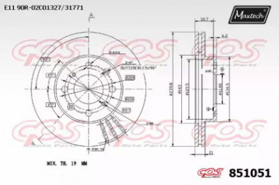 MAXTECH 8510510000 -  Тормозной диск