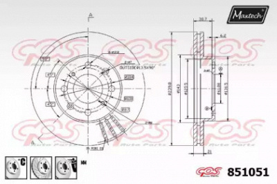 MAXTECH 8510516880 -  Тормозной диск