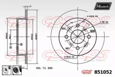 MAXTECH 8510526060 -  Тормозной диск