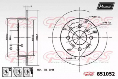 MAXTECH 8510526980 -  Тормозной диск