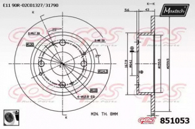 MAXTECH 8510530060 -  Тормозной диск