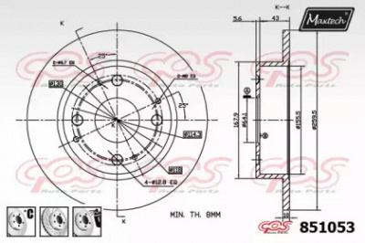 MAXTECH 8510536880 -  Тормозной диск