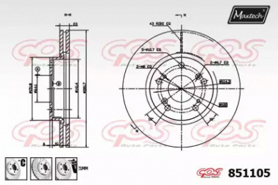 MAXTECH 8511056980 -  Тормозной диск