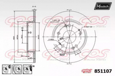 MAXTECH 8511076880 -  Тормозной диск