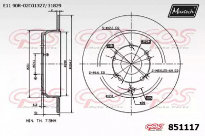 MAXTECH 8511170000 -  Тормозной диск