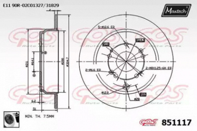 MAXTECH 8511170060 -  Тормозной диск