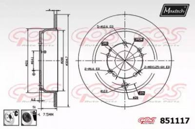 MAXTECH 8511176060 -  Тормозной диск