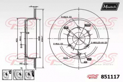MAXTECH 8511176880 -  Тормозной диск