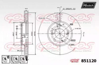MAXTECH 8511206980 -  Тормозной диск