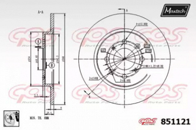 MAXTECH 8511210080 -  Тормозной диск