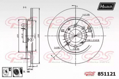 MAXTECH 8511216060 -  Тормозной диск