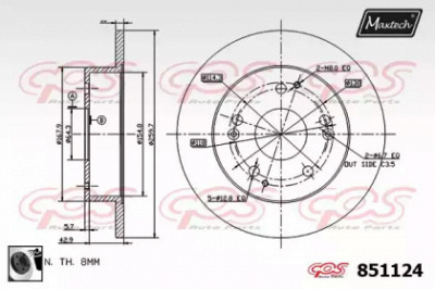MAXTECH 8511240060 -  Тормозной диск