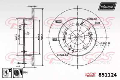 MAXTECH 8511246060 -  Тормозной диск