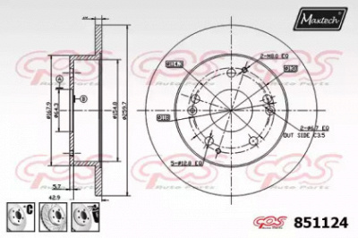 MAXTECH 8511246980 -  Тормозной диск