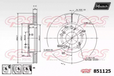 MAXTECH 8511256980 -  Тормозной диск