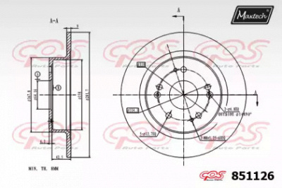 MAXTECH 8511260000 -  Тормозной диск