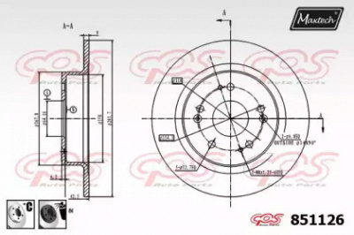 MAXTECH 8511266060 -  Тормозной диск