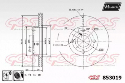 MAXTECH 8530196060 -  Тормозной диск