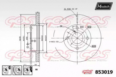 MAXTECH 8530196880 -  Тормозной диск