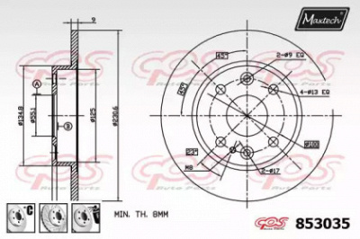 MAXTECH 8530356980 -  Тормозной диск