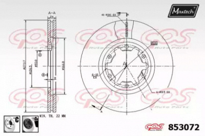 MAXTECH 8530726060 -  Тормозной диск
