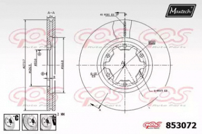 MAXTECH 8530726880 -  Тормозной диск