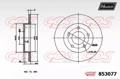 MAXTECH 8530770000 -  Тормозной диск