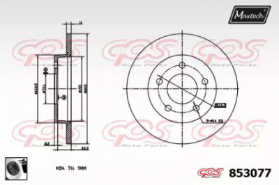 MAXTECH 8530770060 -  Тормозной диск
