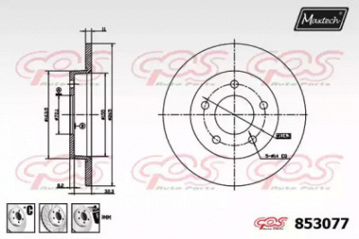 MAXTECH 8530776980 -  Тормозной диск