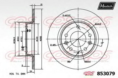 MAXTECH 8530796980 -  Тормозной диск