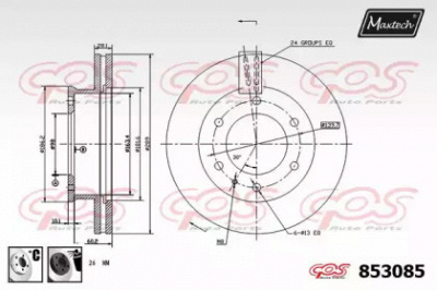 MAXTECH 8530856060 -  Тормозной диск