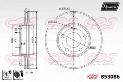 MAXTECH 8530866060 -  Тормозной диск