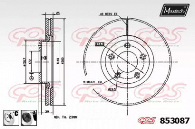 MAXTECH 8530876060 -  Тормозной диск