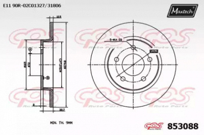 MAXTECH 8530880000 -  Тормозной диск