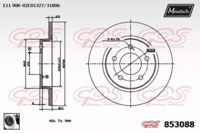 MAXTECH 8530880060 -  Тормозной диск