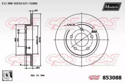 MAXTECH 8530880080 -  Тормозной диск