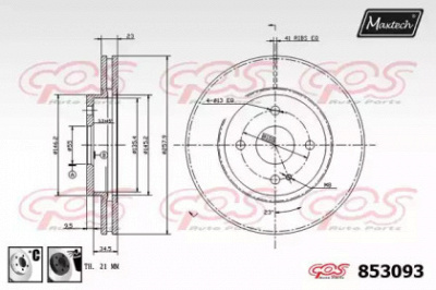 MAXTECH 8530936060 -  Тормозной диск