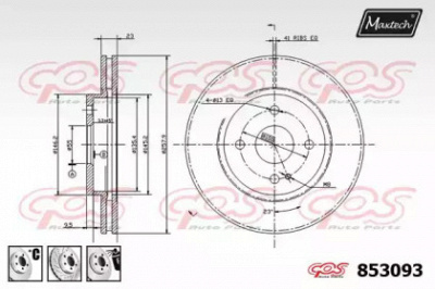 MAXTECH 8530936880 -  Тормозной диск