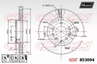 MAXTECH 8530946880 -  Тормозной диск