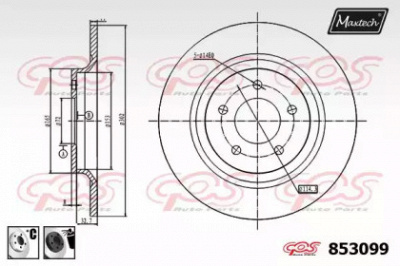 MAXTECH 8530996060 -  Тормозной диск
